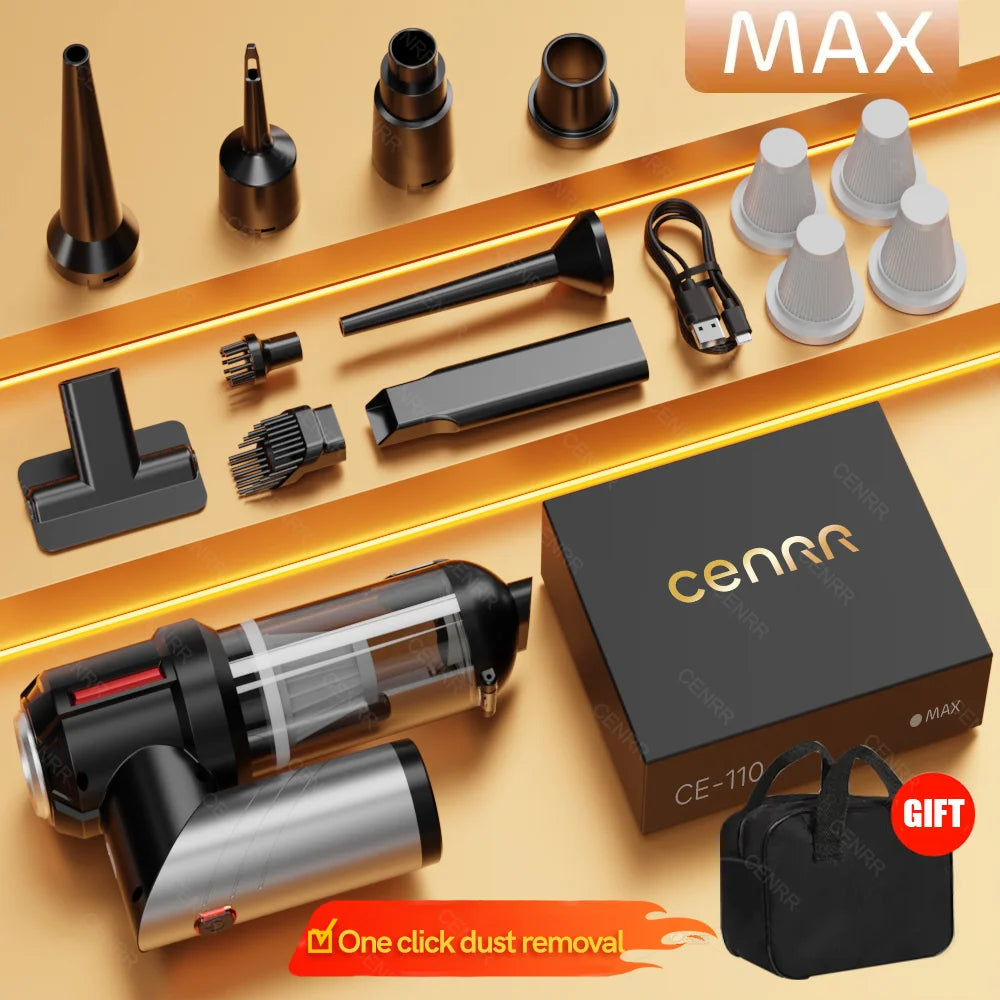 CENRR 998000PA Car Vacuum Cleaner Mini Cordless Powerful Wireless Car Cleaner Handheld Portable Vacuum Cleaner Home Appliance