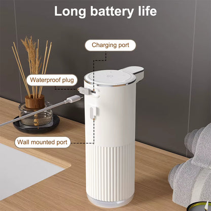 Automatic Foaming Soap Dispenser Touchless Auto Soap Dispenser 4 Levels Adjustable Hand Sanitizer Dispenser for Kitchen Bathroom